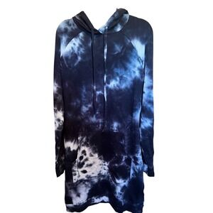 Antistar Womens Tie Dye Hoodie Dress‎ Long Sleeve Casual Hooded Top Medium